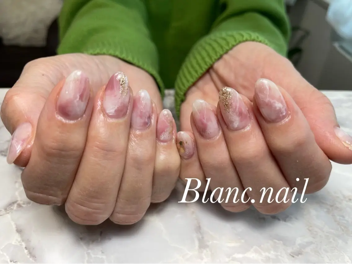 ネイル ジェルネイル マグネットネイル 大理石ネイル(マーブル) ニュアンスネイル パラジェル ハンドネイル BLANC.nail yuuのネイルデザイン