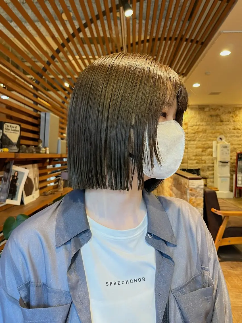 ショート 切りっぱなしボブ ボブ YUI🍊 ボブ/レイヤーカットのヘアスタイル