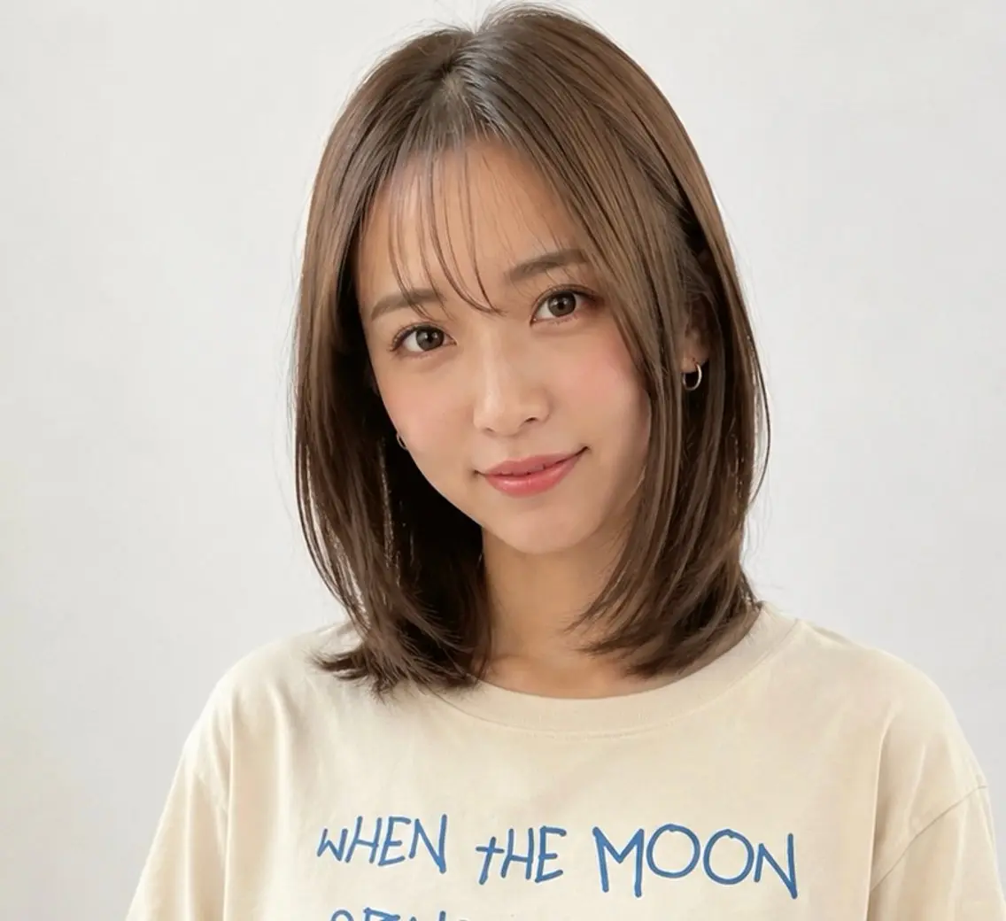 ミディアム カラー ベージュカラー カット ヘアカラー トリートメント カットモデル募集中 🤍harunaのヘアスタイル