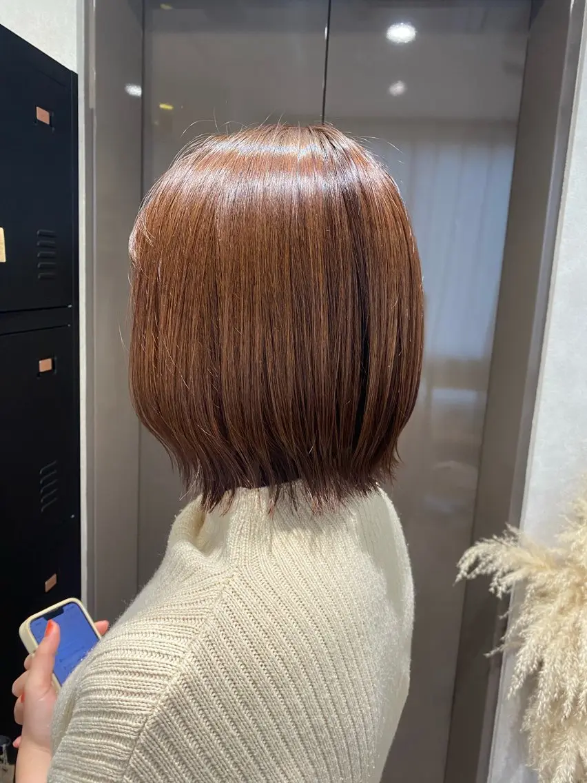 ショート カラー カット ヘアカラー トリートメント 透明感カラー/韓国 ヘア🩶yuri🩵のヘアスタイル
