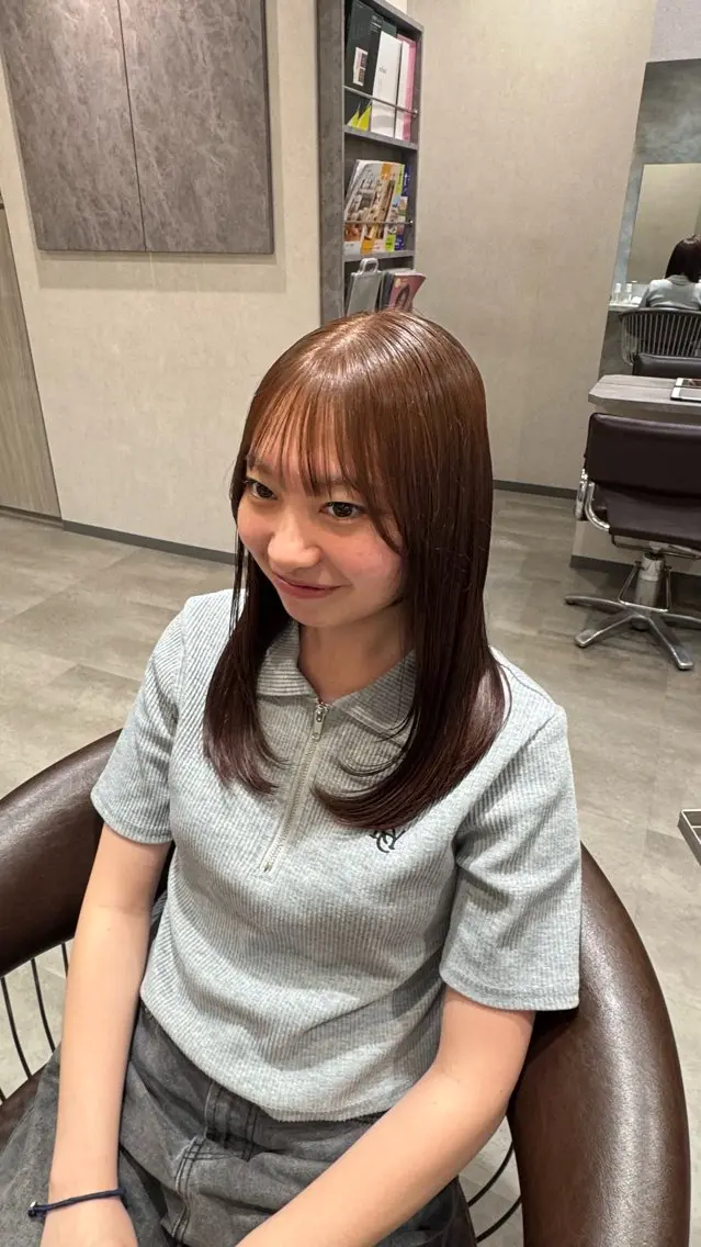 セミロング カラー ヘアカラー 清水 菜々子のヘアスタイル