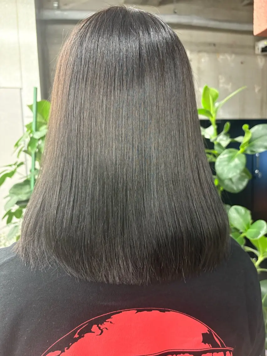 ミディアム カット ヘアカラー カットモデル０円✂️ 🫧shiori🎀のヘアスタイル