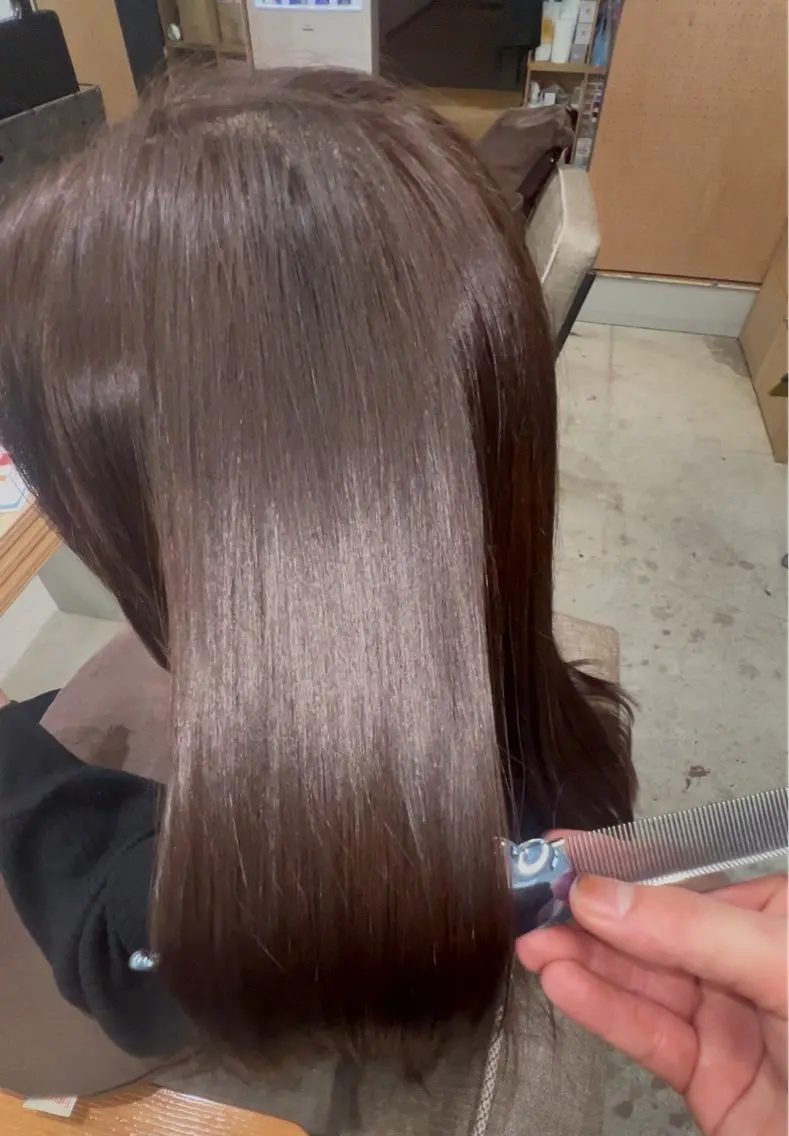 ロング カラー ヘアカラー 髪質改善JILL 🤍🩵AIのヘアスタイル