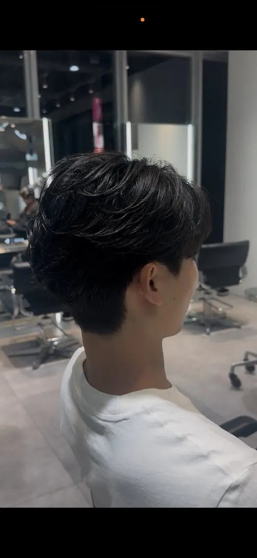 ショート パーマ メンズ フェザーパーマ メンズパーマ 似合わせパーマ🔥 河浪  大智のヘアスタイル