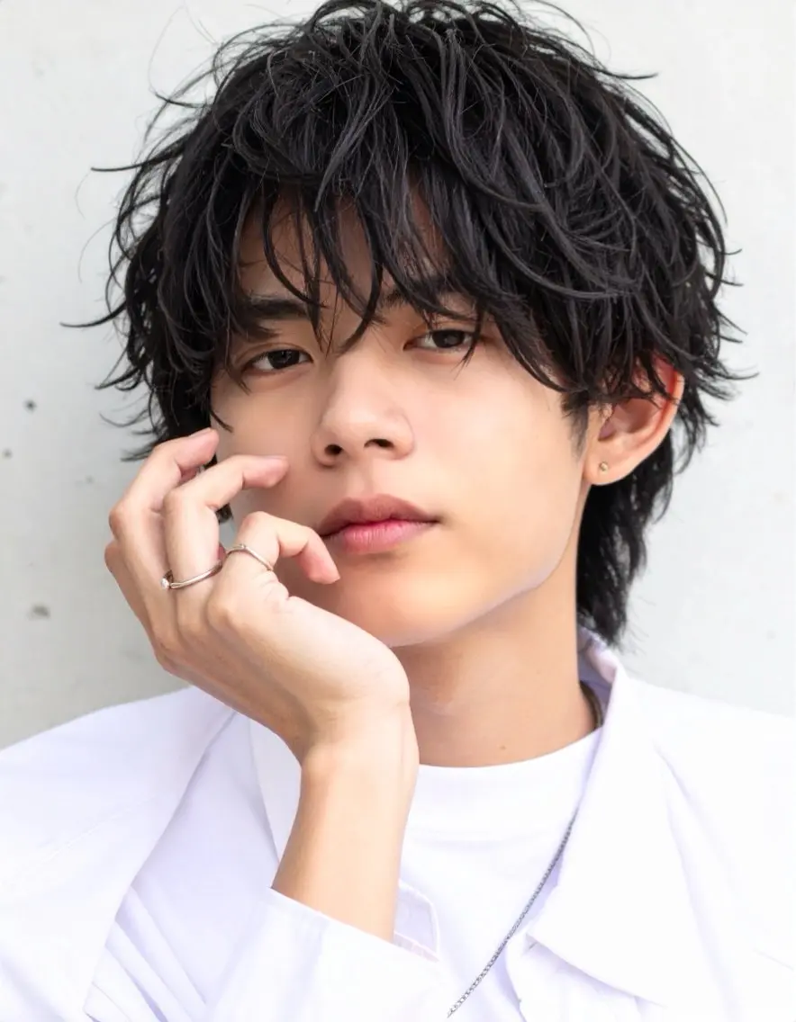 ミディアム パーマ メンズ men’s SUNのヘアスタイル