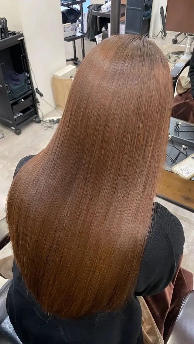 ロング 縮毛矯正 酸性ストレート カット 縮毛矯正 トリートメント 🐾Kenta🐾✰ ブリーチカラー✰のヘアスタイル
