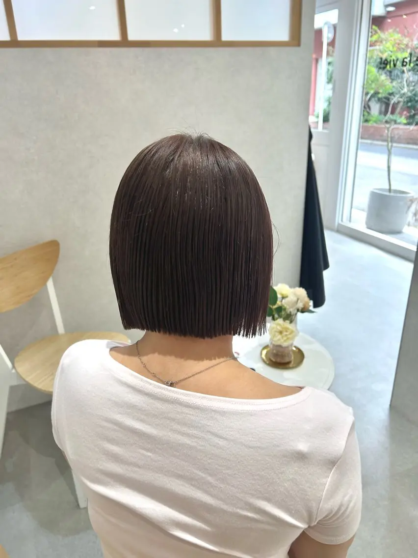 ミディアム ボブ Mao 🎀bob 赤み撃退🌿艶カラーのヘアスタイル