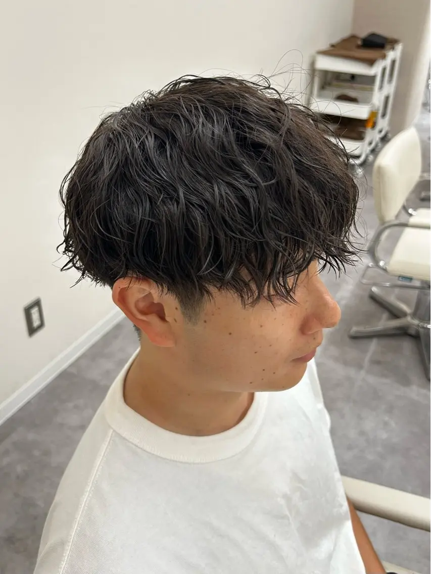 パーマ メンズ カット パーマ なかじま しほののヘアスタイル