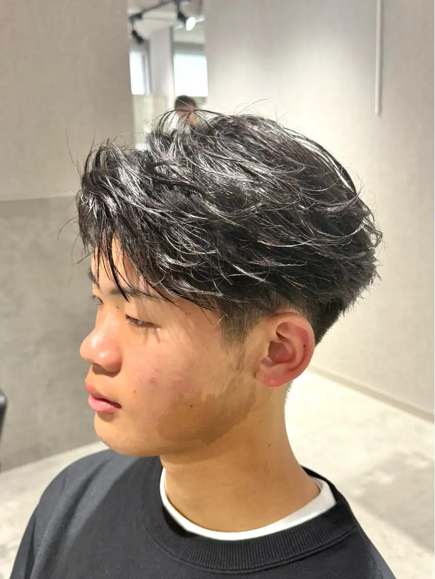 ショート メンズ カット トリートメント 縮毛矯正指名No.1 艶カラー/SHIMAのヘアスタイル