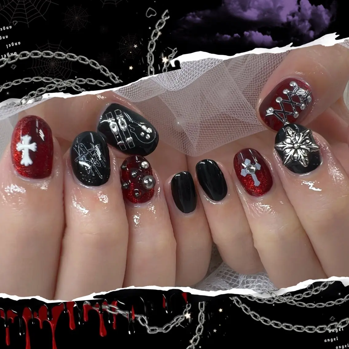 ネイル チークネイル フレンチネイル ガーリー ガラスフレンチ グラデーション ハンドネイル Chill Nailsalonのネイルデザイン