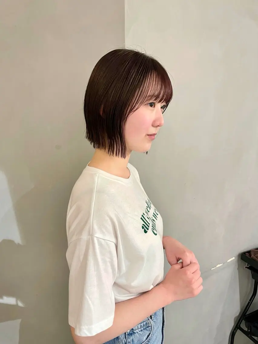 ショート カラー ボブ/パーマ 古家 佑真のヘアスタイル