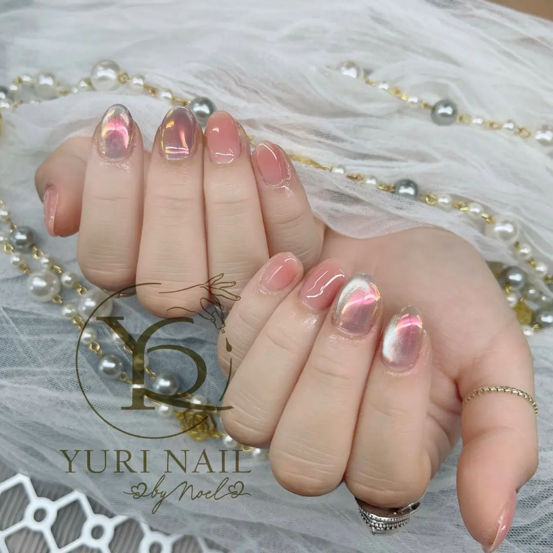 ネイル チークネイル フットネイル フレンチネイル グラデーション キラキラネイル ハンドネイル フットネイル ハンドケア YURI Nail Funabashiのネイルデザイン