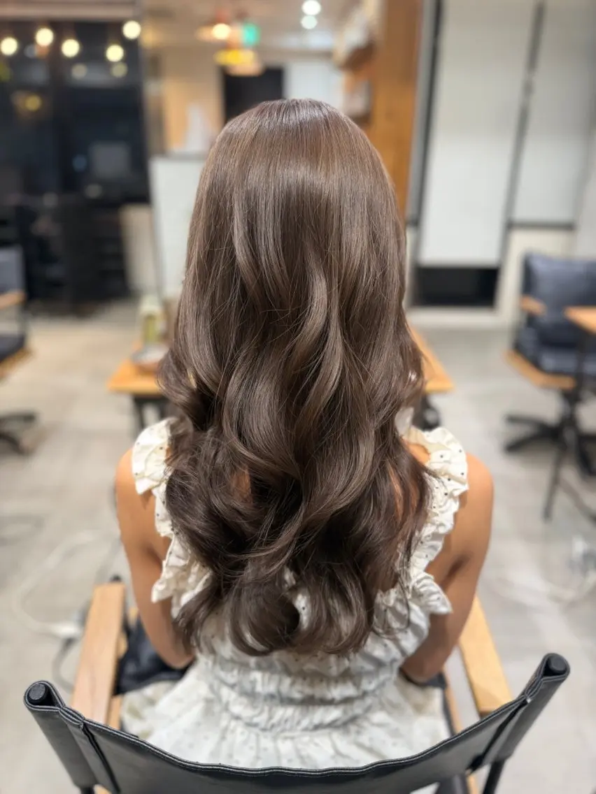 ロング カラー カット ヘアカラー ルカ/心斎橋/艶髪 /ダブルカラーのヘアスタイル