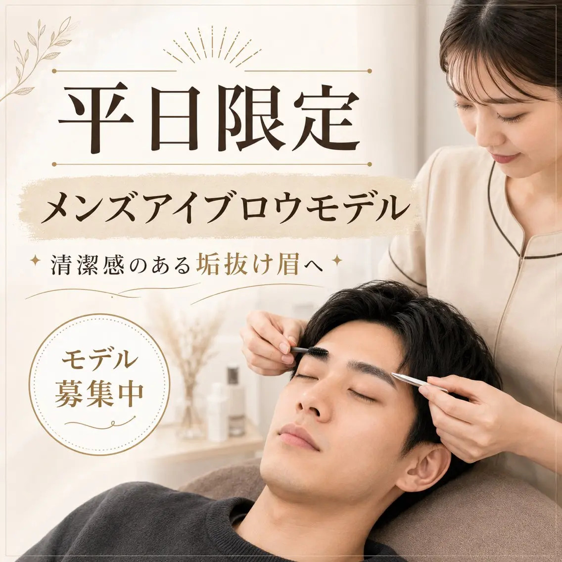 メンズアイブロウモデル　¥8800→¥1500の写真