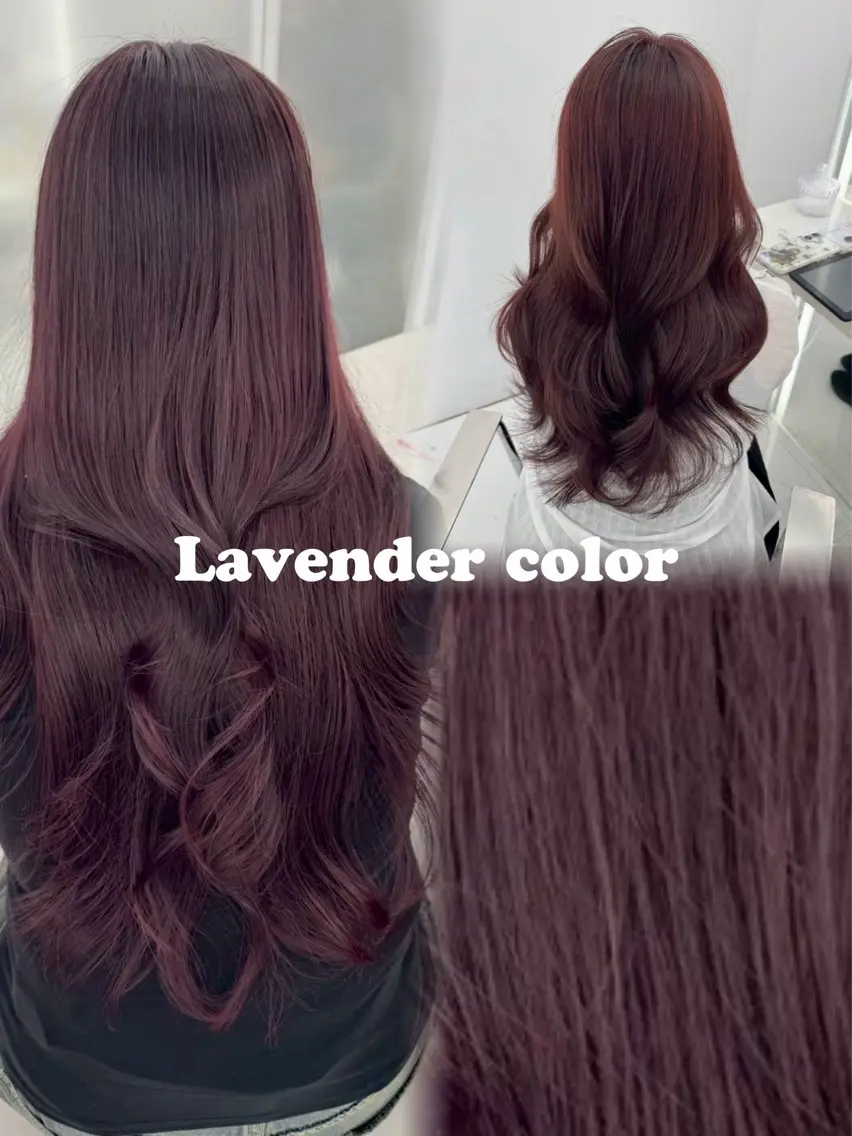 ロング カラー ヘアカラー ヘアセット 赤み消し艶カラー🩵 前髪顔周り あやなのヘアスタイル
