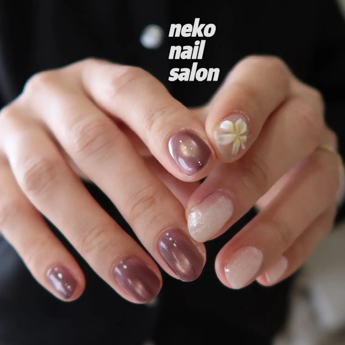 ネイル フラッシュネイル マグネットネイル ハンドネイル neko nailのネイルデザイン