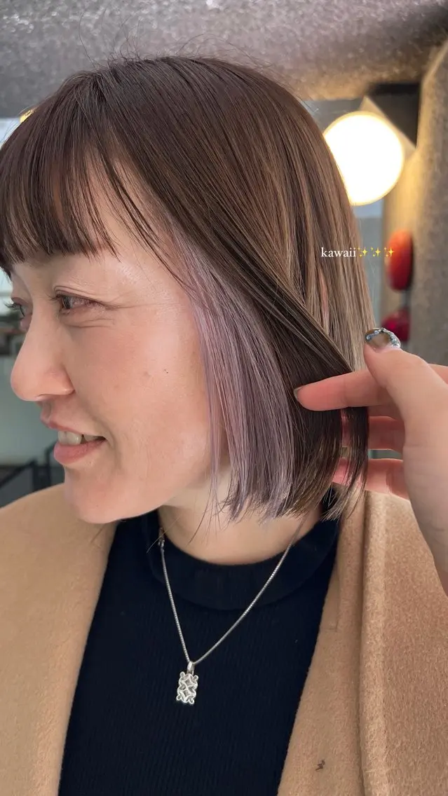 ショート カラー ｓａｋｉ｜大名 パーマ｜ハイトーンのヘアスタイル