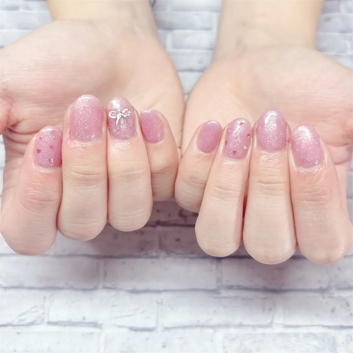 ネイル ラメ(グリッター) ピンク MYu Beauty Salon  MAIのネイルデザイン