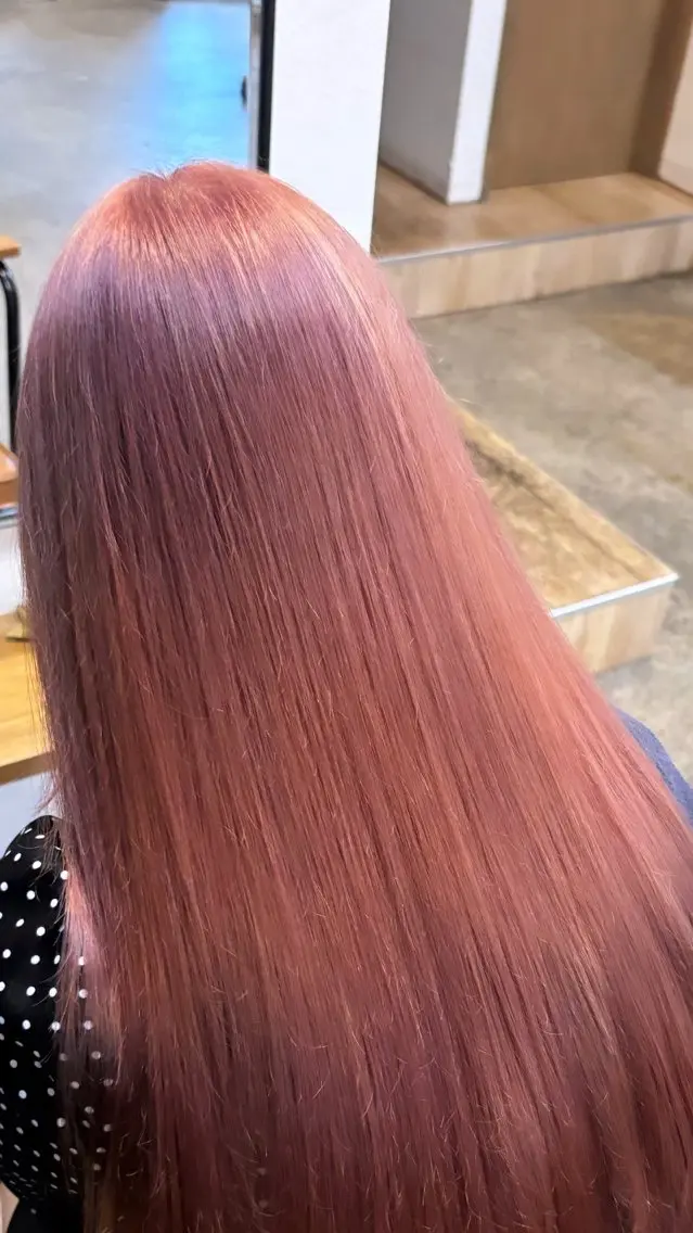 ロング カラー ベージュカラー ピンクカラー ピンクベージュ ヘアカラー 高槻No.1髪質改善 /艶髪カラー特化🫧のヘアスタイル