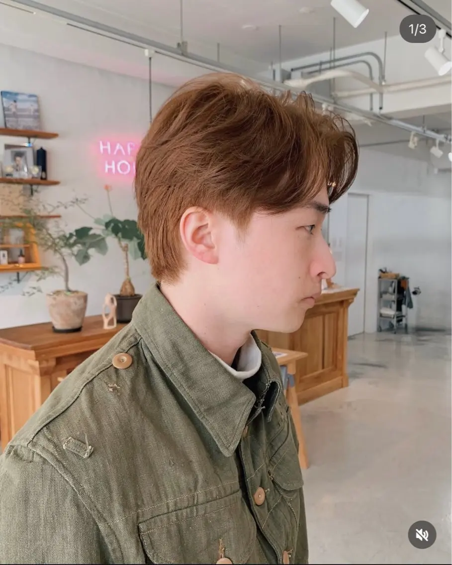 【🌟メンズ 平日限定🌟】men's骨格補正カット+毛流れパーマの写真