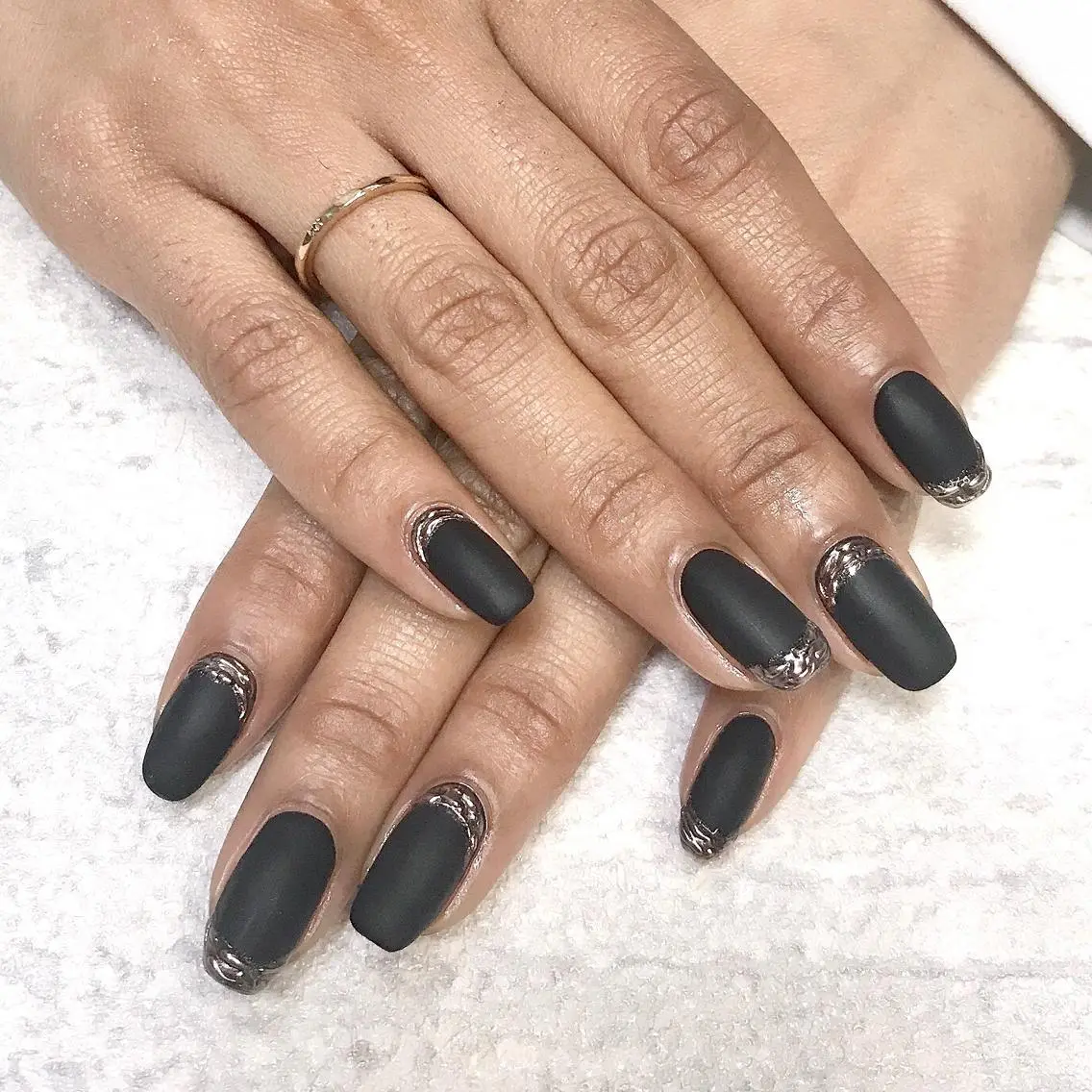 ネイル マットネイル ミラーネイル ニュアンスネイル ワンカラーネイル ステラ marikominoのネイルデザイン