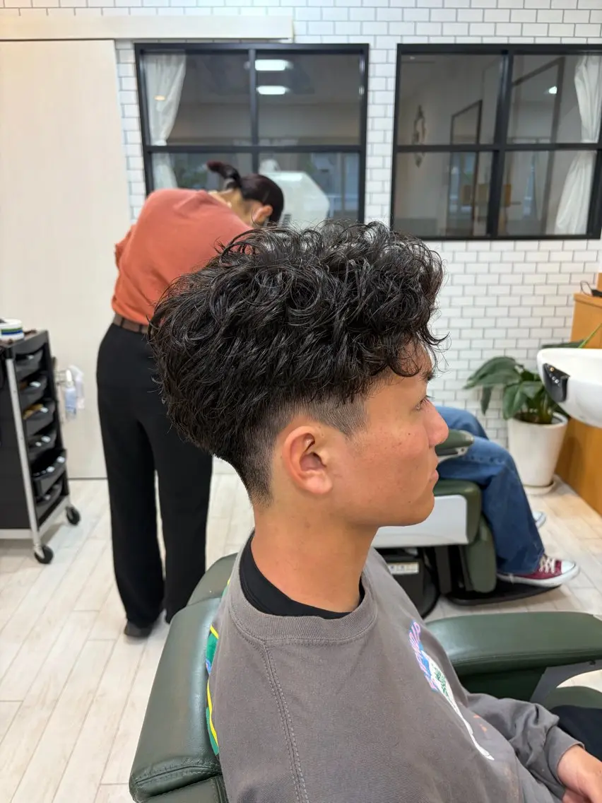 カラー パーマ メンズ カット パーマ ヘアセット men'sヤマカワ /【琉生】のヘアスタイル