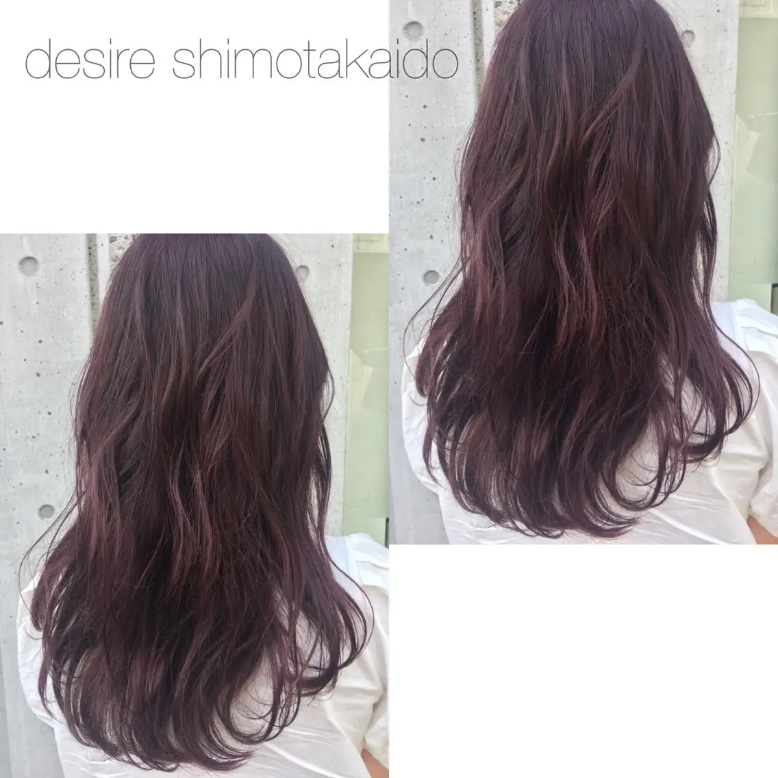 ロング カラー ピンクカラー バイオレットカラー 薄田 珠美のヘアスタイル