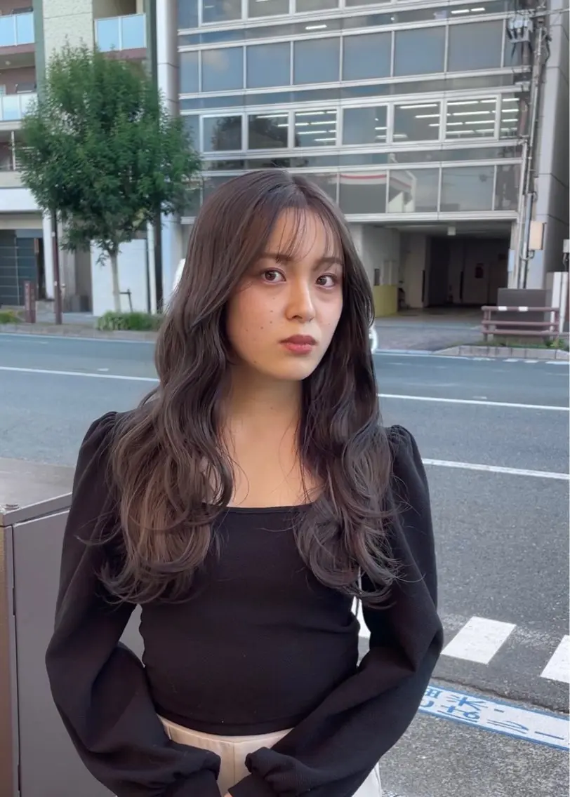 ロング ヘアカラー トリートメント 🦖JIN HAIR DESIGN🦖のヘアスタイル