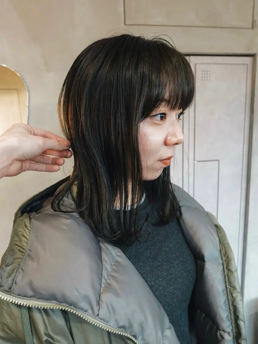 ミディアム カット ヘアカラー トリートメント 小野 龍樹のヘアスタイル