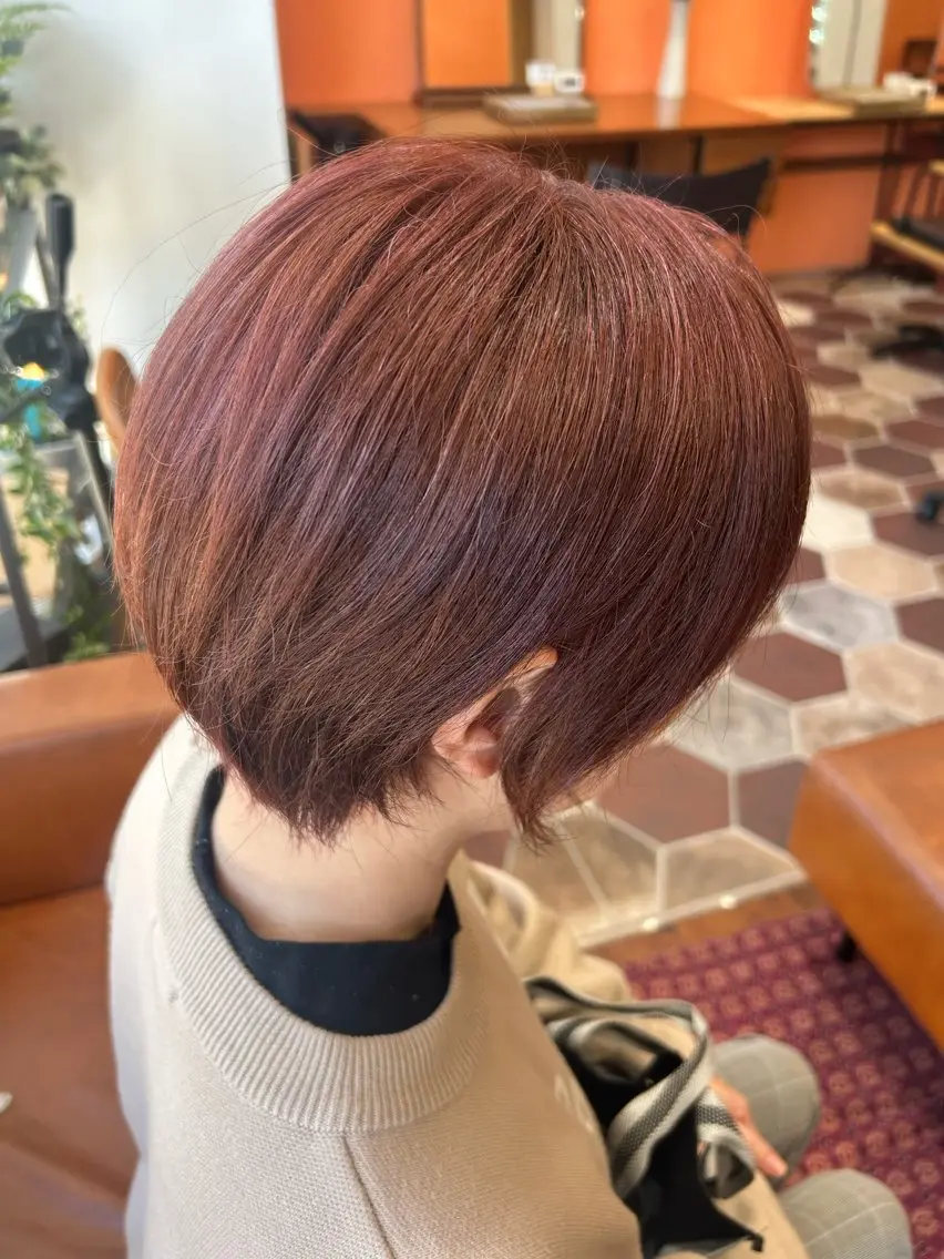 ショート カラー ブリーチ ヘアカラー 佐藤光華/JANU /カラーモデルのヘアスタイル