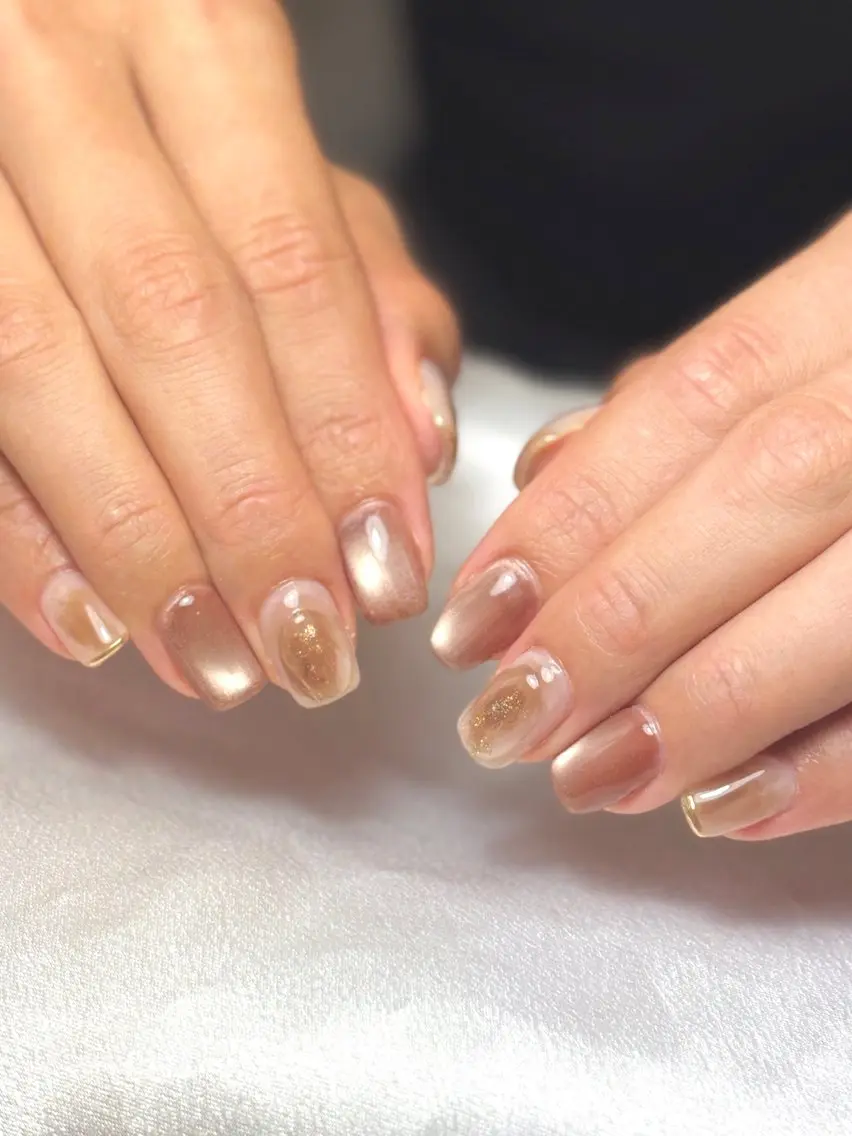 ネイル ニュアンスネイル ハンドネイル Ajoure miwaのネイルデザイン