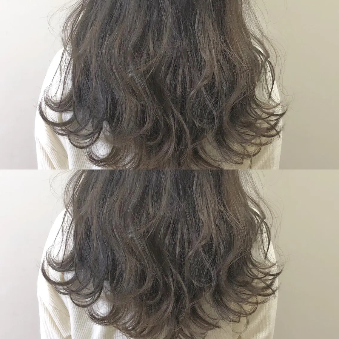 ロング カラー 透明感カラー グレージュ 宮本 聖希のヘアスタイル