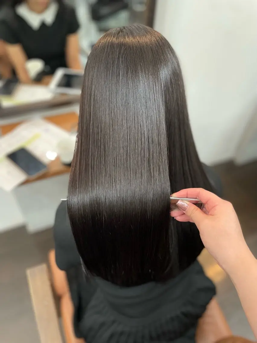 【ご新規様限定メニュー🧡】カット➕髪質改善カラー➕サービストリートメント🌟➕可愛いコテ巻き仕上げ❤︎の写真