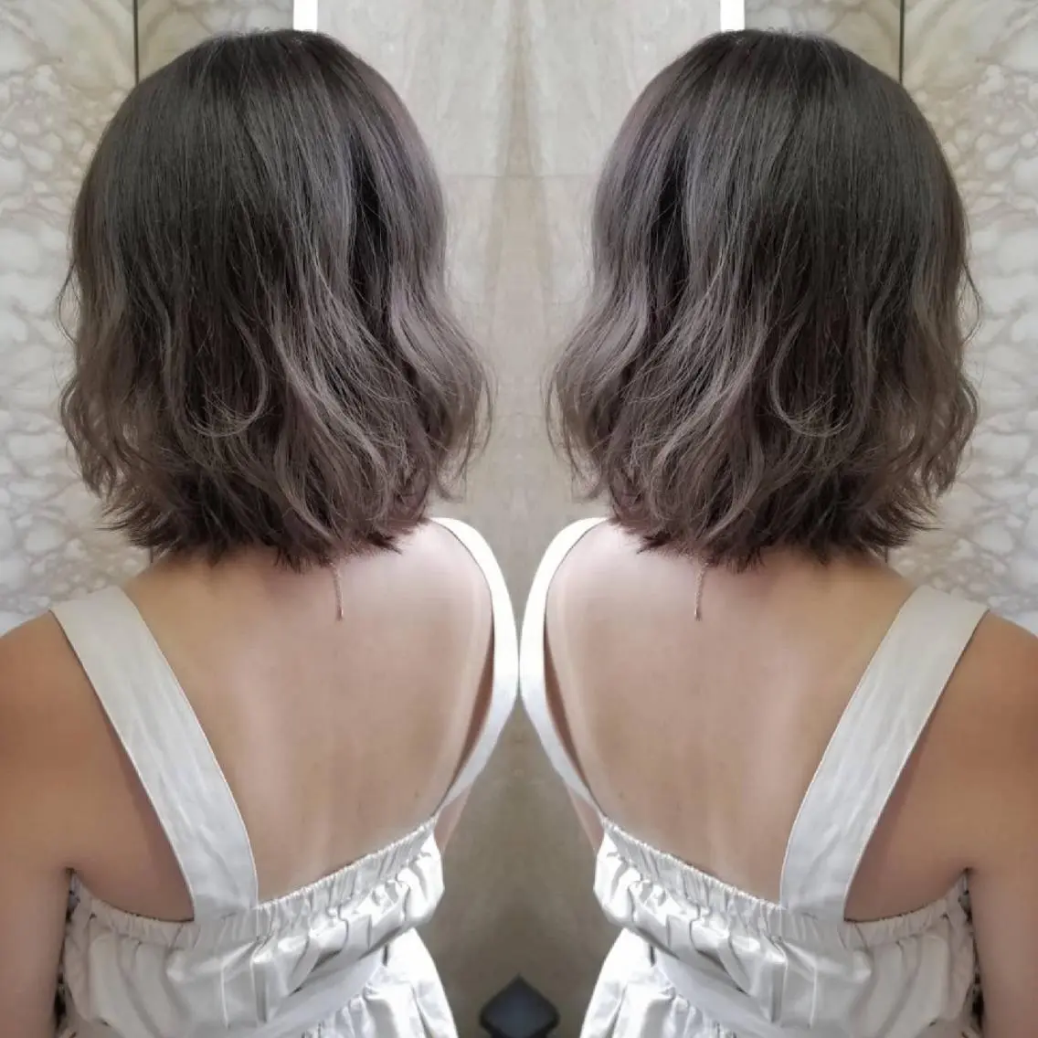 ミディアム カラー パーマ ヘアアレンジ ネイル キッズ メンズ マツエク・マツパ グレージュ シアーグレージュ ヘアカラー トリートメント 🌸グレージュ/ ベージュ🌸yutaのヘアスタイル