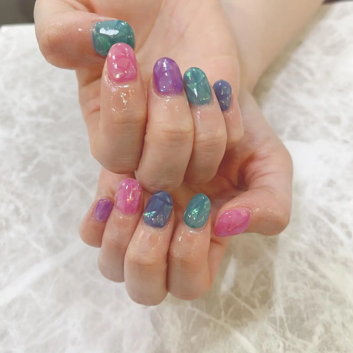ネイル オーロラネイル Juliusluna FUZUKIのネイルデザイン