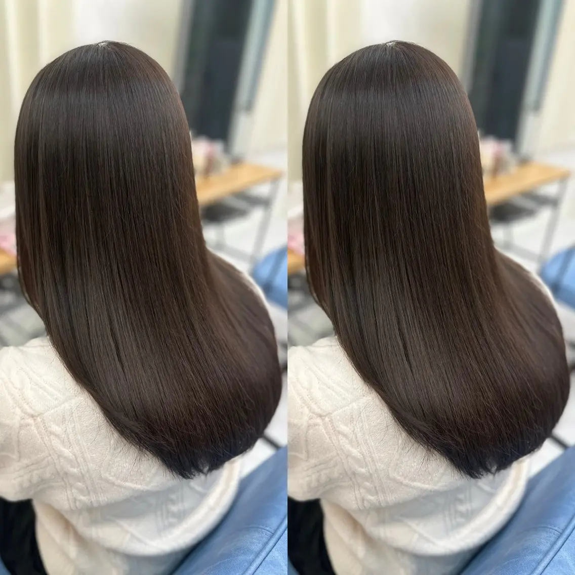 ロング カラー 髪質改善🩵縮毛矯正 代々木/木下のヘアスタイル