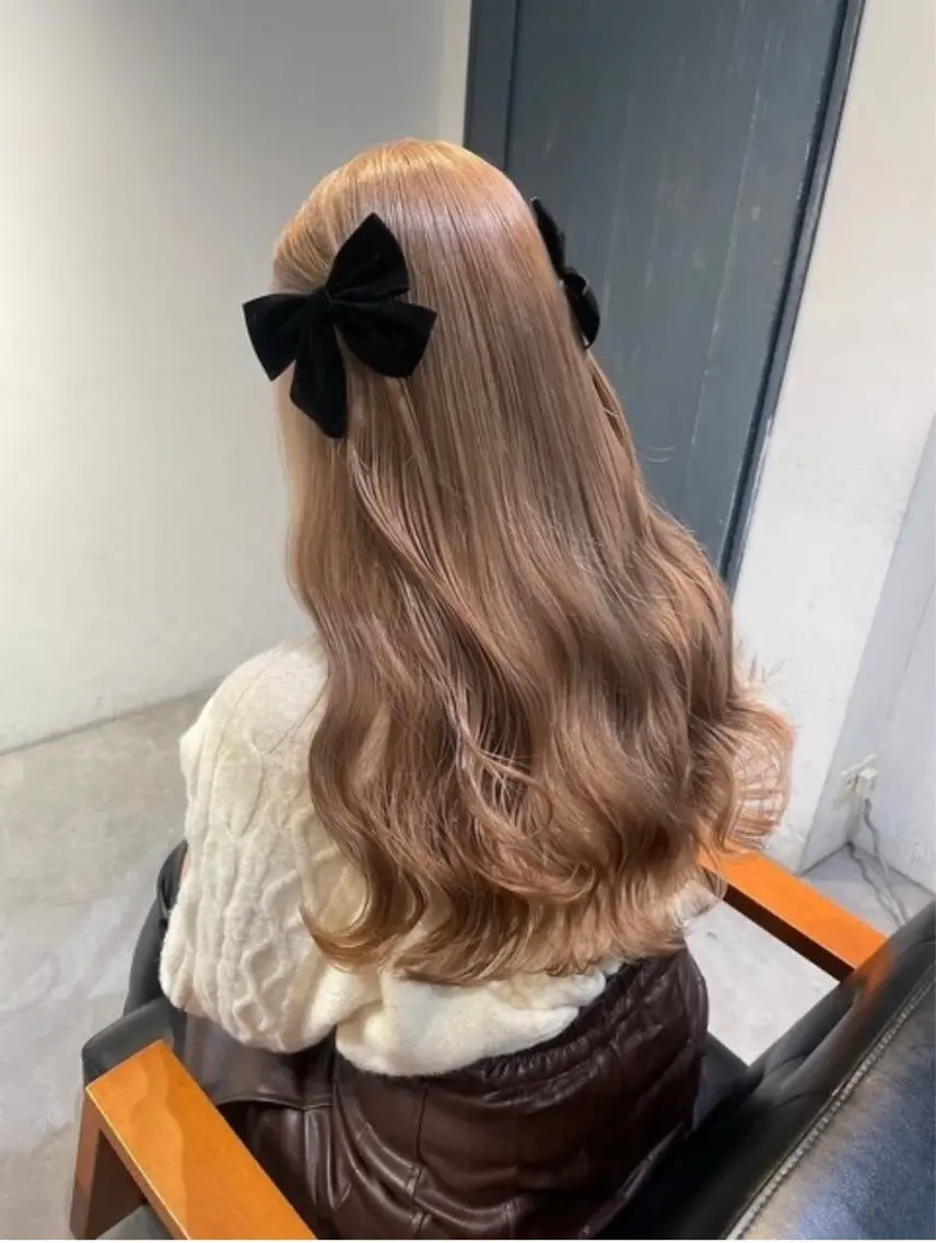 ロング ヘアカラー トリートメント 艶カラー/髪質改善 サラサ💟のヘアスタイル