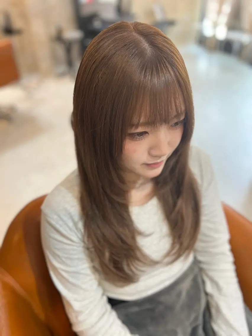 セミロング ヘアカラー エクステ Wakita Masakiのヘアスタイル