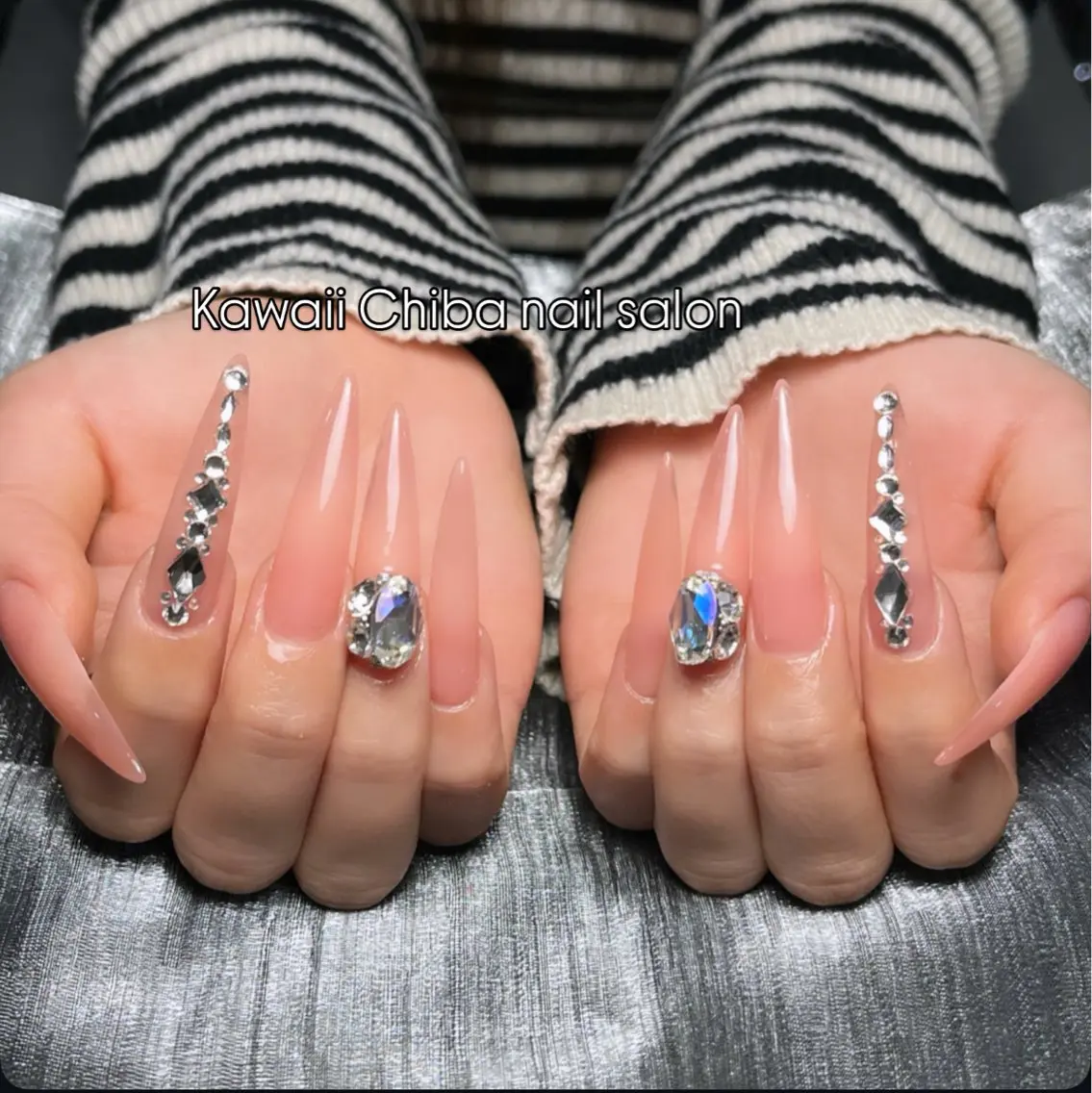 ネイル アートネイル クリアネイル ジェルネイル ハート 韓国ネイル Kawaii Chiba nailのネイルデザイン