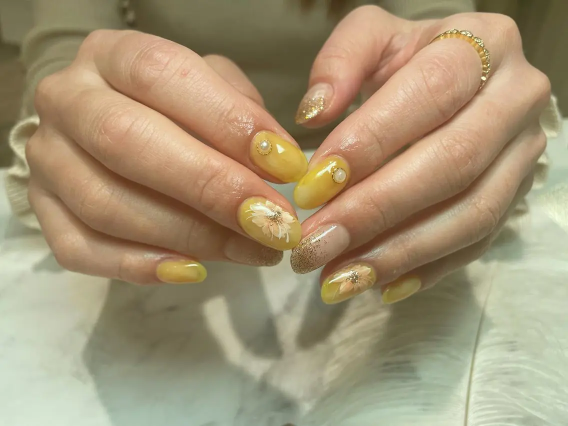 ネイル フラワーネイル ハンドネイル Aing nail 澤瀬のネイルデザイン