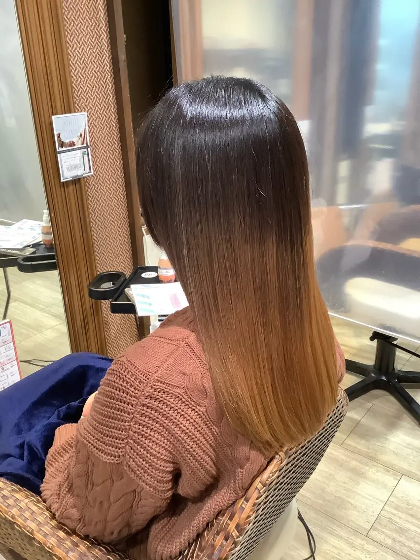 ロング 髪質改善縮毛矯正 美容師✂️山崎竜二のヘアスタイル