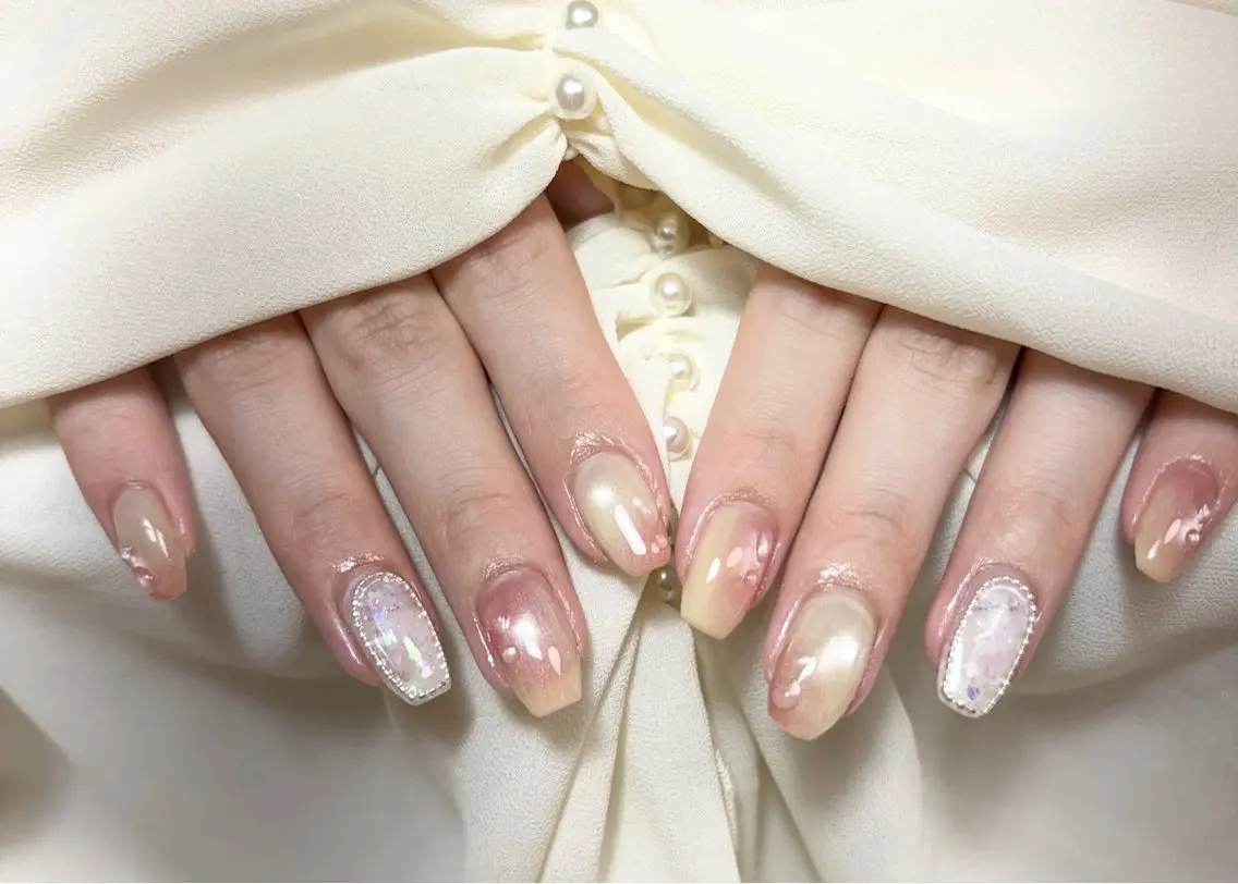 ネイル ニュアンスネイル 夏ネイル ハンドネイル ✨韓国✨nail salonLumieのネイルデザイン