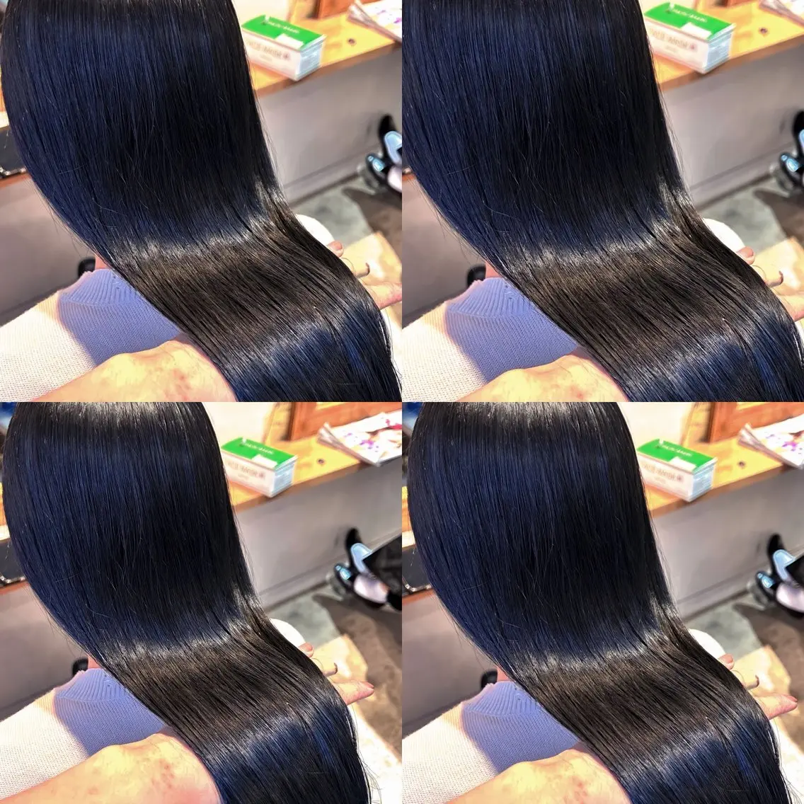 ロング カラー 黒髪 ブルーカラー ブルーブラック 髪質改善 店長✨髪質改善✖️ 透明感カラー／純大のヘアスタイル