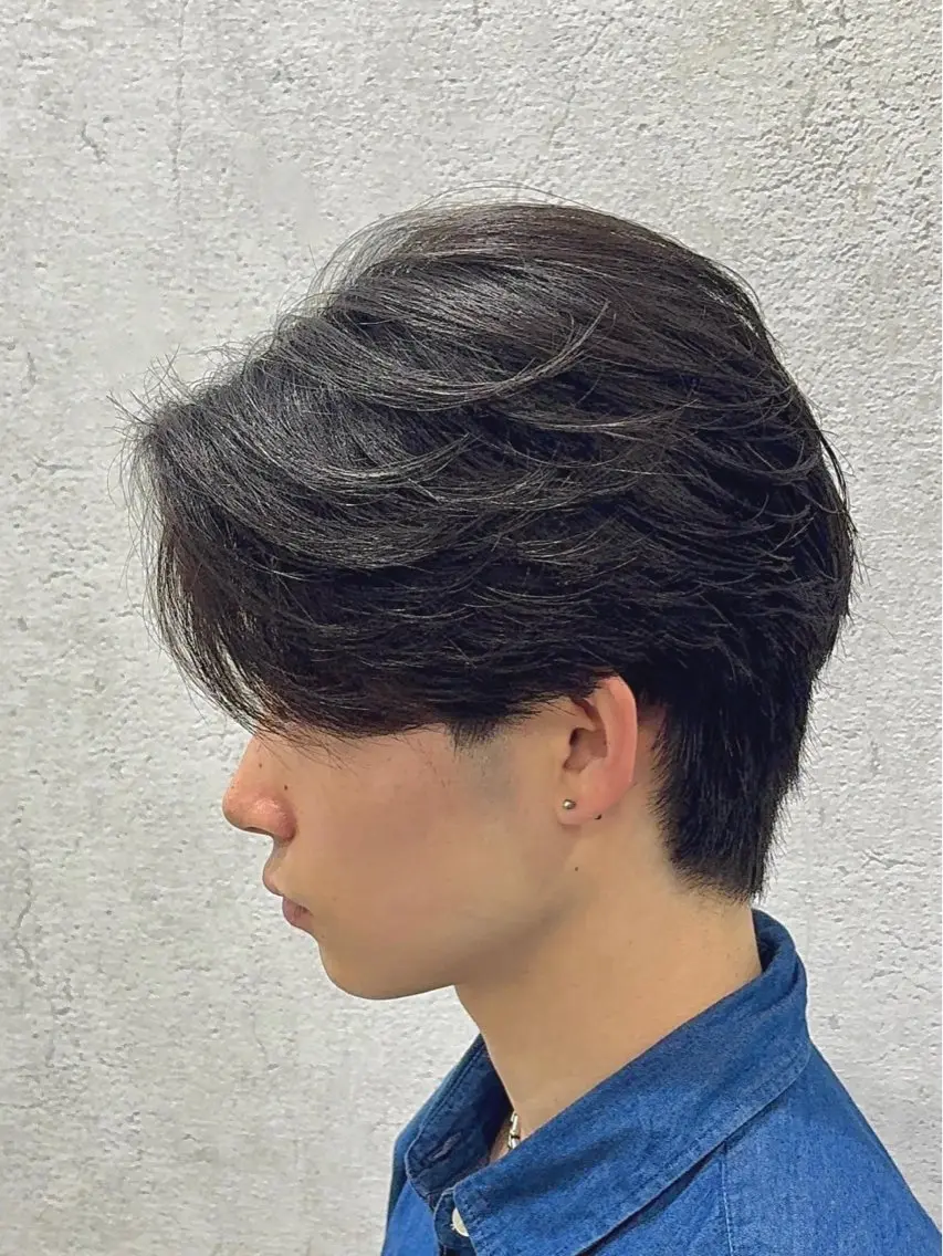 メンズ フェザーパーマ メンズパーマ カット パーマ 毛流れ/シャドウ 🇰🇷AYATOのヘアスタイル