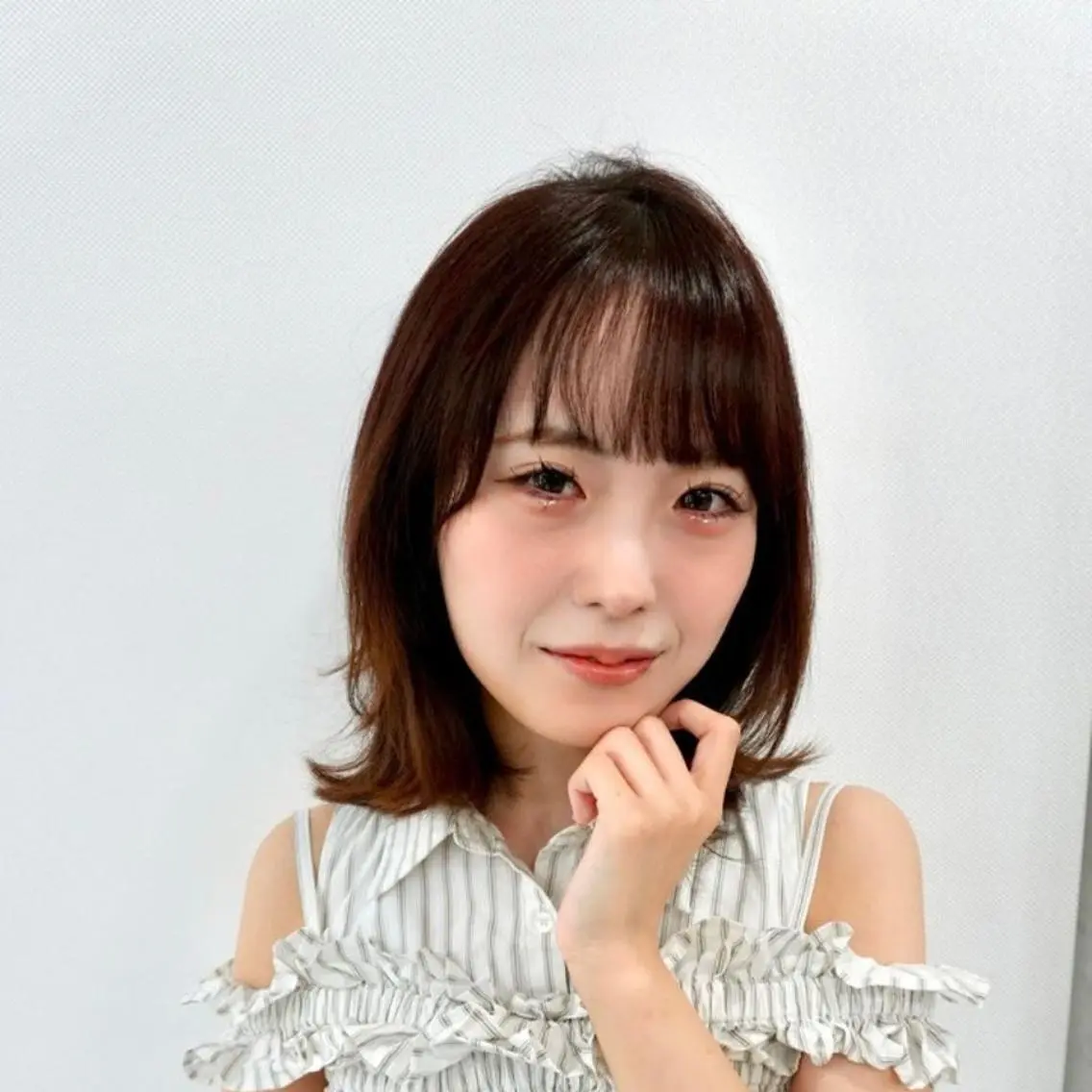 ミディアム カラー ブラウンカラー チョコレートブラウン ボブ 小顔カット ❇️安達 優心❇️ レイヤー/艶髪特化のヘアスタイル