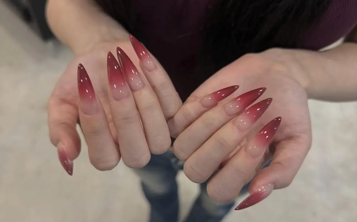 ネイル オーロラネイル チークネイル フットネイル ジェルネイル 韓国ネイル ハンドネイル Sakura h.babynailのネイルデザイン