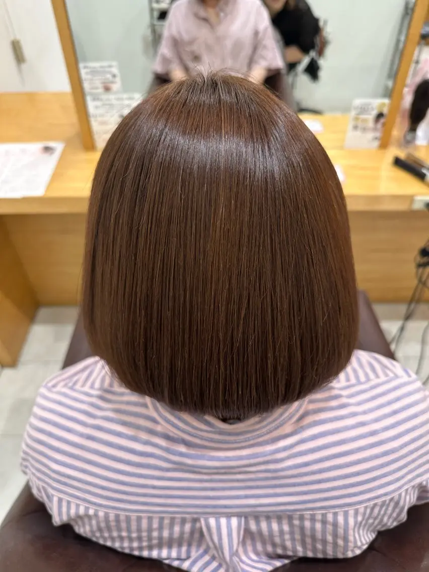 【✨️丸みを残す髪質改善✨️】‼️今だけ50%OFF‼️ツヤツヤ髪質改善ストレート(ショート・ボブ)の写真