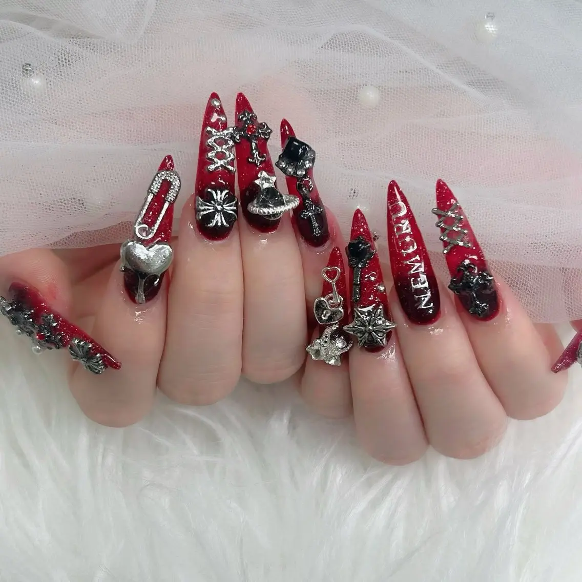 ネイル フットネイル フレンチネイル グラデーション 韓国ネイル ロングネイル ハンドネイル Hani Nail Salonのネイルデザイン