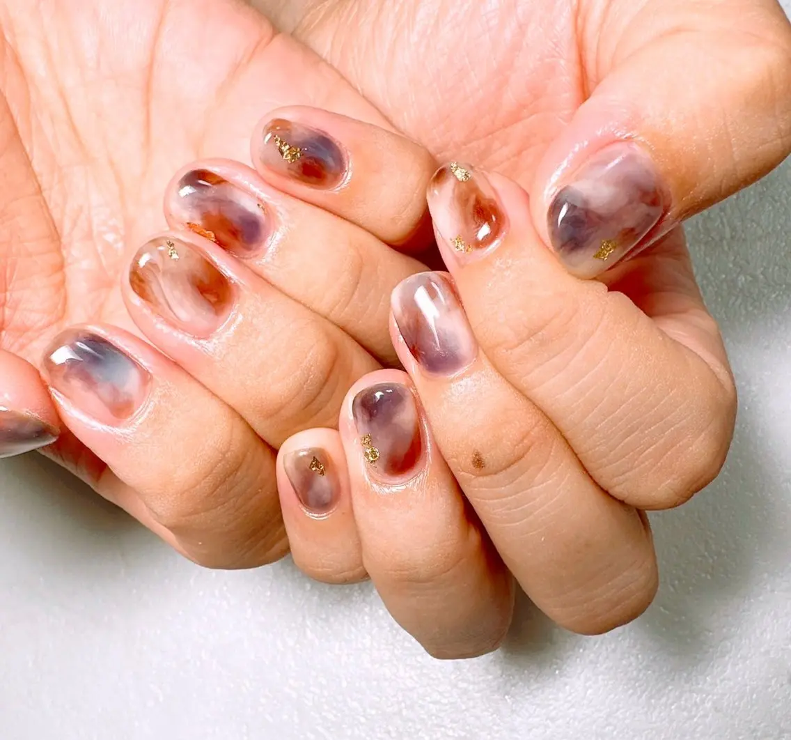 ネイル ニュアンスネイル Le'a kasumiのネイルデザイン
