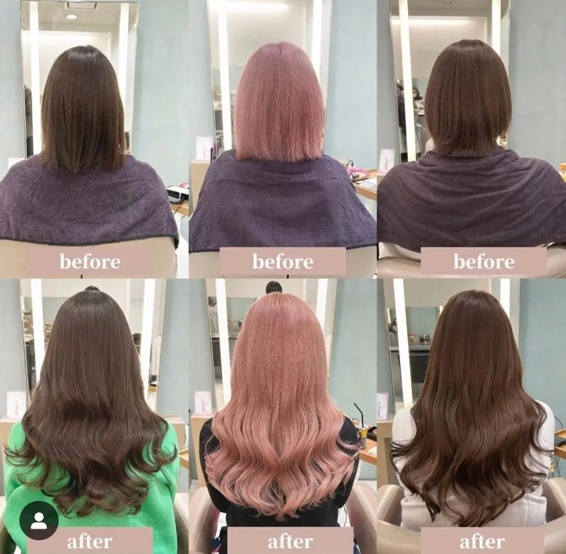 カラー カラーとエクステ 🌟エクステのヘアスタイル